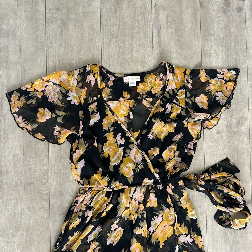 Anthropologie Band of Gypsies Maxi Dress Size Small Floral - Picture 5 of 9